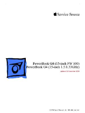 Service manual Apple PowerBook G4 15 1.5GHZ FW800 ― Manual-Shop.ru