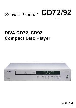 Сервисная инструкция Arcam CD-72, CD-92  ― Manual-Shop.ru