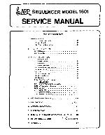 Service manual ARP 1601 SEQUENCER
