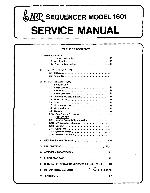 Сервисная инструкция ARP 1601 SEQUENCER