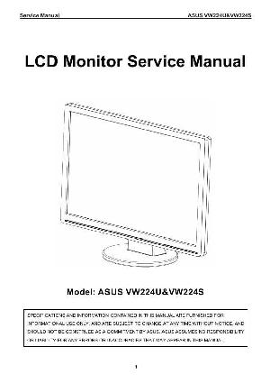 Сервисная инструкция ASUS VW224S, VW224U ― Manual-Shop.ru