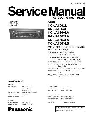 Сервисная инструкция PANASONIC CQ-JA1360LA, CQ-JA1362LA, CQ-JA1363L ― Manual-Shop.ru