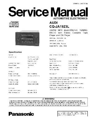 Сервисная инструкция Panasonic CQ-JA1923L ― Manual-Shop.ru