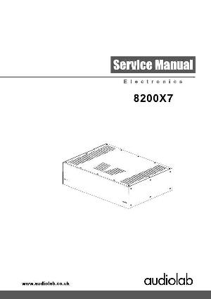 Сервисная инструкция Audiolab 8200X7 ― Manual-Shop.ru