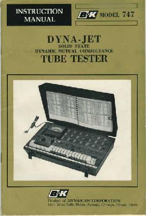 Сервисная инструкция B&K 747 TUBE TESTER ― Manual-Shop.ru