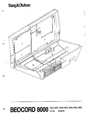 Сервисная инструкция Bang&Olufsen BEOCORD 8000 ― Manual-Shop.ru