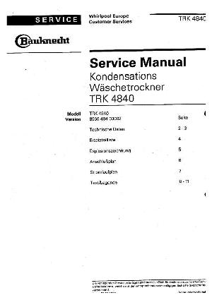 Service manual Bauknecht TRK-4840 ― Manual-Shop.ru