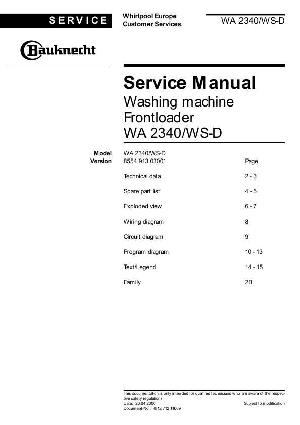 Service manual Bauknecht WA-2340 ― Manual-Shop.ru