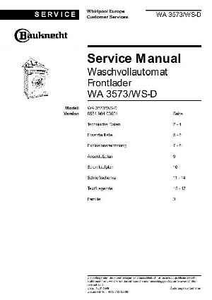 Service manual Bauknecht WA-3573 ― Manual-Shop.ru