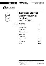 Service manual Bauknecht WAL-10788-D
