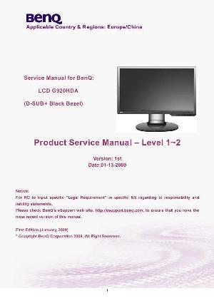 Service manual Benq G920HDA ― Manual-Shop.ru