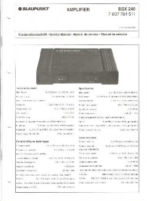 Сервисная инструкция Blaupunkt BSX-240 ― Manual-Shop.ru