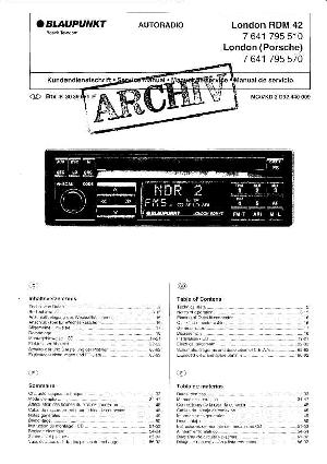 Сервисная инструкция Blaupunkt LONDON RDM42 ― Manual-Shop.ru