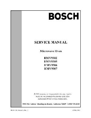 Service manual Bosch HMV-9302, HMV-9305, HMV-9306, HMV-9307 ― Manual-Shop.ru