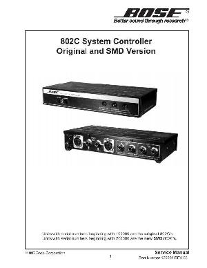 Сервисная инструкция Bose 802C ― Manual-Shop.ru