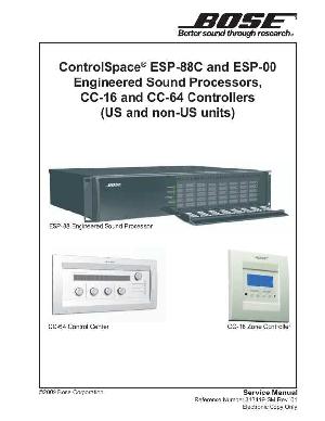 Сервисная инструкция Bose ESP-88C ― Manual-Shop.ru