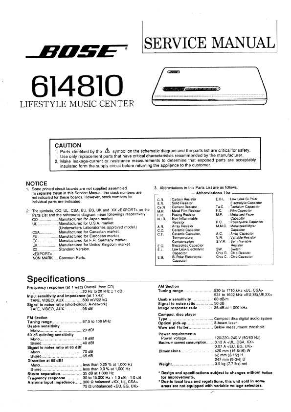 Bose 614810 Clearance