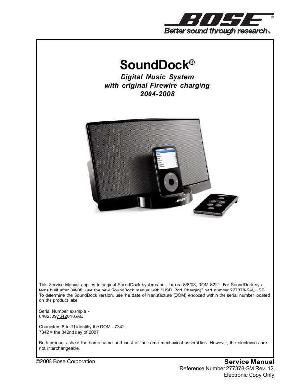 Сервисная инструкция Bose SOUNDDOCK ― Manual-Shop.ru