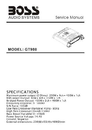 Service manual Boss GT980 ― Manual-Shop.ru