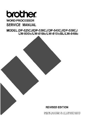 Сервисная инструкция Brother 525CJ, 530CJ, 540CJ, 550CJ, LW-800ic, 810ic(bl), 840ic ― Manual-Shop.ru