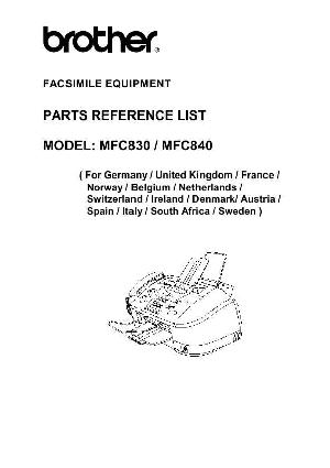 Service manual Brother 830, 840 Каталог запчастей для устройства ― Manual-Shop.ru