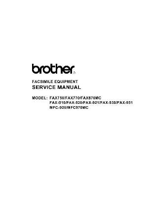 Сервисная инструкция Brother Fax 750, 770, 870mc, 910, 920, 921, 930, 931, MFC-925 ― Manual-Shop.ru