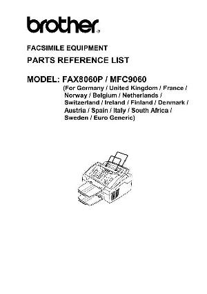 Service manual Brother Fax 8060p, MFC-9060 Каталог запчастей для устройства ― Manual-Shop.ru