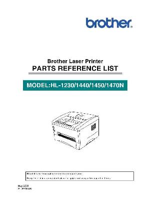 Сервисная инструкция Brother HL-1230, 1440, 1450, 1470n Каталог запчастей для устройства ― Manual-Shop.ru