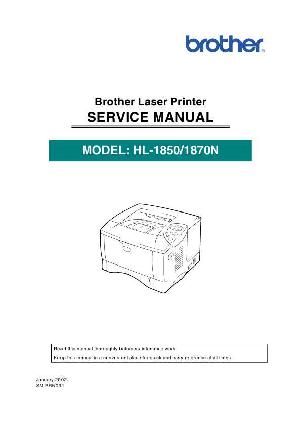 Сервисная инструкция Brother HL-1850, 1870n ― Manual-Shop.ru