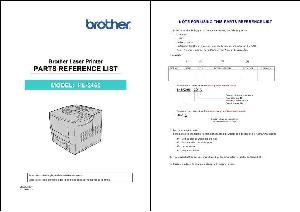 Сервисная инструкция Brother HL-2460 Каталог запчастей для устройства ― Manual-Shop.ru