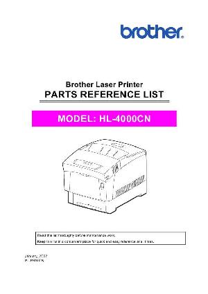 Сервисная инструкция Brother HL-4000cn Каталог запчастей для устройства ― Manual-Shop.ru