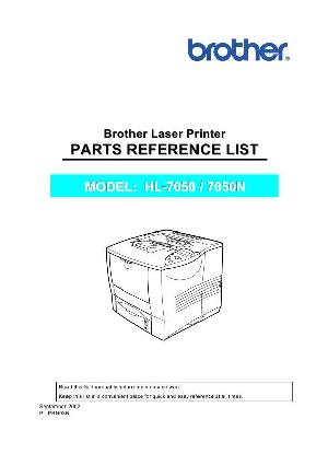 Service manual Brother HL-7050(n) Каталог запчастей для устройства ― Manual-Shop.ru