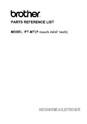 Сервисная инструкция Brother P-touch mini tech Каталог запчастей для устройства ― Manual-Shop.ru