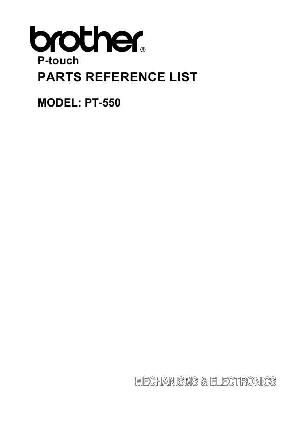 Сервисная инструкция Brother PT-550 Каталог запчастей для устройства ― Manual-Shop.ru