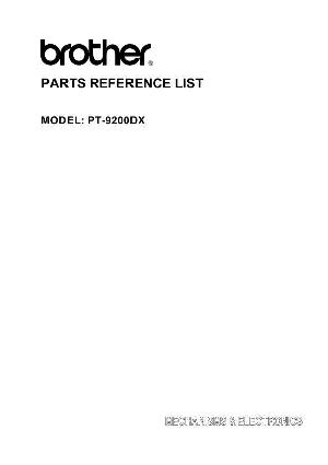 Сервисная инструкция Brother PT-9200dx Каталог запчастей для устройства ― Manual-Shop.ru