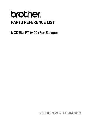 Сервисная инструкция Brother PT-9400 Каталог запчастей для устройства ― Manual-Shop.ru