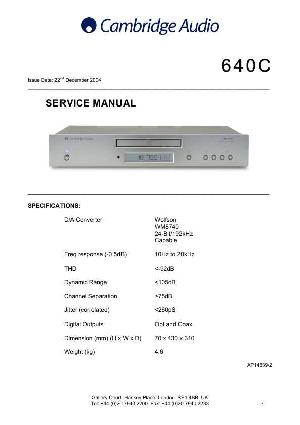 Service manual Cambridge Audio AZUR-640C v1 ― Manual-Shop.ru