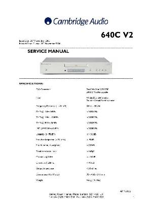 Сервисная инструкция Cambridge Audio AZUR-640C v2 ― Manual-Shop.ru