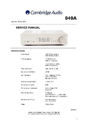 Service manual Cambridge Audio AZUR 840A ― Manual-Shop.ru