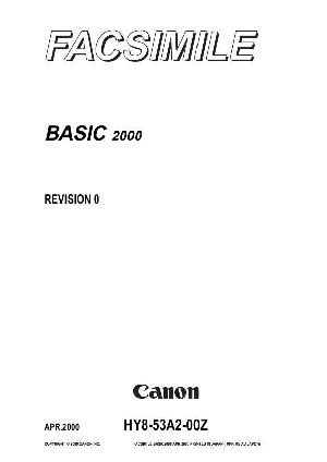 Сервисная инструкция Canon BASIC 2000 ― Manual-Shop.ru