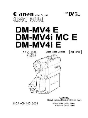 Сервисная инструкция Canon DM-MV4E, MV4IE, MV4IMCE ― Manual-Shop.ru