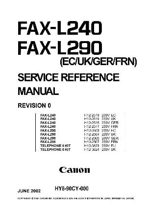 Сервисная инструкция Canon FAX-L240, FAX-L290 ― Manual-Shop.ru