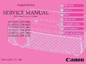 Service manual Canon LV-5210, LV-7210, LV-7215 ― Manual-Shop.ru