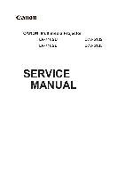 Service manual Canon LV-7105E, LV-7105U