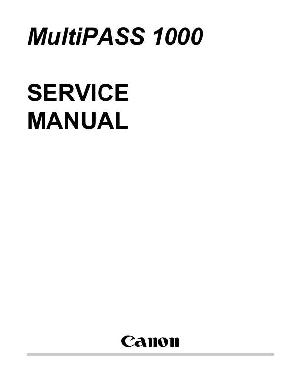 Сервисная инструкция Canon Multipass 1000 ― Manual-Shop.ru