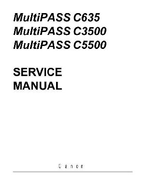 Сервисная инструкция Canon Multipass C635, C3500, C5500 ― Manual-Shop.ru