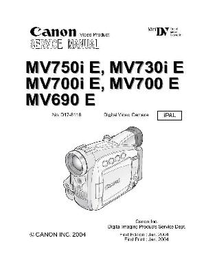 Service manual Canon MV-690E, MV-700I, MV-730I, MV-750I ― Manual-Shop.ru