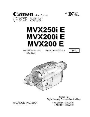 Сервисная инструкция Canon MVX-200, MVX-200i, MVX-250i ― Manual-Shop.ru