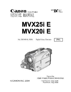 Сервисная инструкция Canon MVX-20i E, MVX-25i E ― Manual-Shop.ru