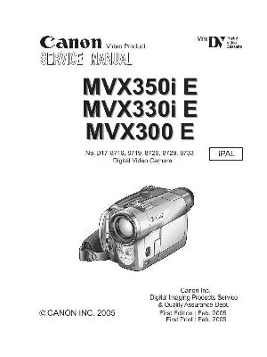 Сервисная инструкция Canon MVX-300, MVX-330i, MVX-350i ― Manual-Shop.ru